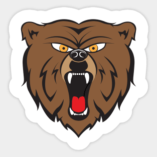 Angry Bear Sticker